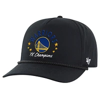 Casquette réglable '47 noire Golden State Warriors Champs Global Star Hitch pour hommes