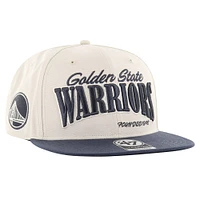 Men's '47 Cream Golden State Warriors Chandler Captain Snapback Hat