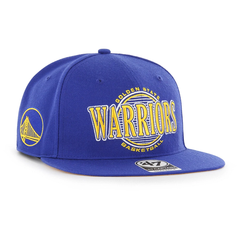 Casquette Snapback Capitaine High Post '47 Royal Golden State Warriors pour homme