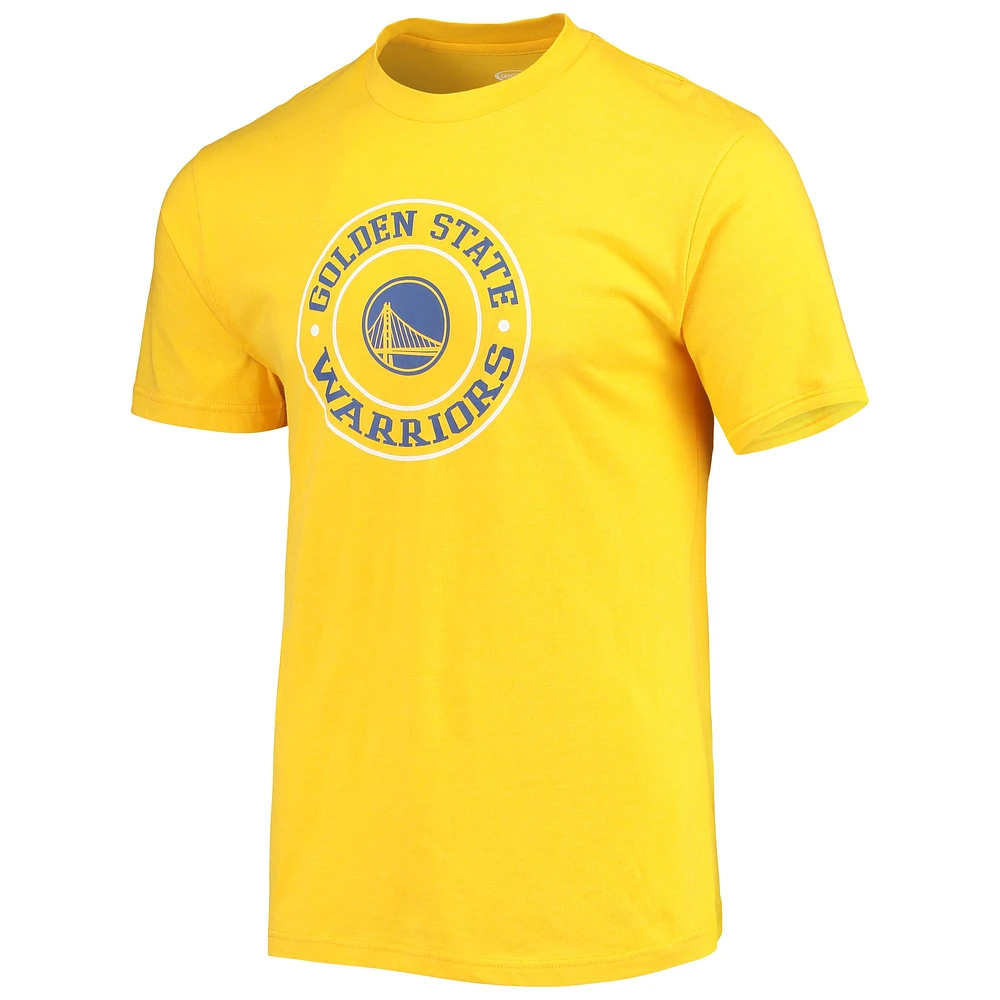 Ensemble de nuit T-shirt et short Concepts Sport Royal/Gold Golden State Warriors pour homme