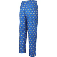 Pantalon de nuit Concepts Sport Royal Golden State Warriors avec logo imprimé sur toute la surface pour hommes