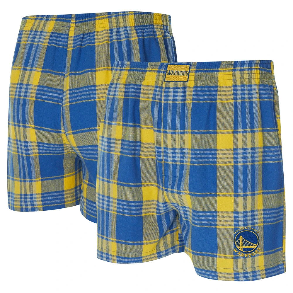 Boxer en flanelle pour homme Concepts Sport Royal Golden State Warriors Region