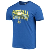 T-shirt Eric Paschall Heathered Royal Golden State Warriors pour homme conçu la baie