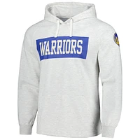 Men's Fanatics Ash Golden State Warriors Softhand Raglan Tri-Blend Pullover Hoodie