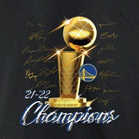 Men's Fanatics Black Golden State Warriors 2022 NBA Finals Champions Forward Roster Signature T-Shirt