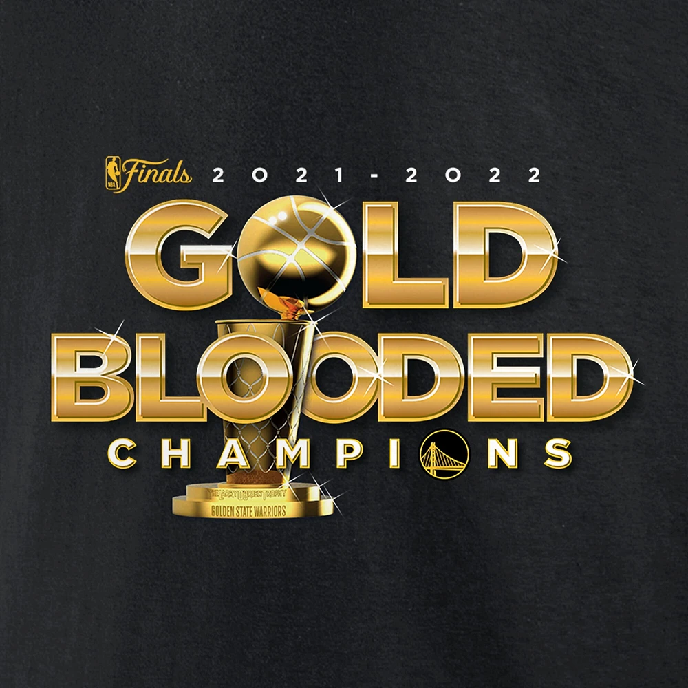 T-shirt noir Golden State Warriors 2022 NBA Finals Champions Gold Blooded pour hommes