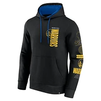 Men's Fanatics  Black Golden State Warriors Game Time Crossover Pullover Hoodie