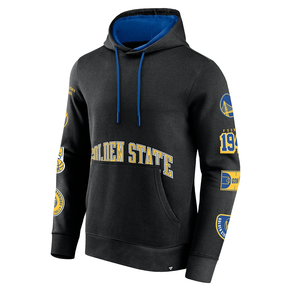 Sweat à capuche noir Fanatics Golden State Warriors Home Court pour hommes