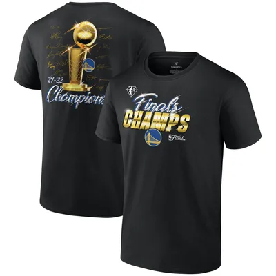 Golden State Warriors Fanatics Branded 2022 NBA Finals Champions Forward Roster Signature T-Shirt - Black