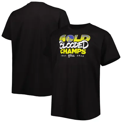 Golden State Warriors Fanatics Branded 2022 NBA Finals Champions Gold Blooded Big & Tall T-Shirt - Black