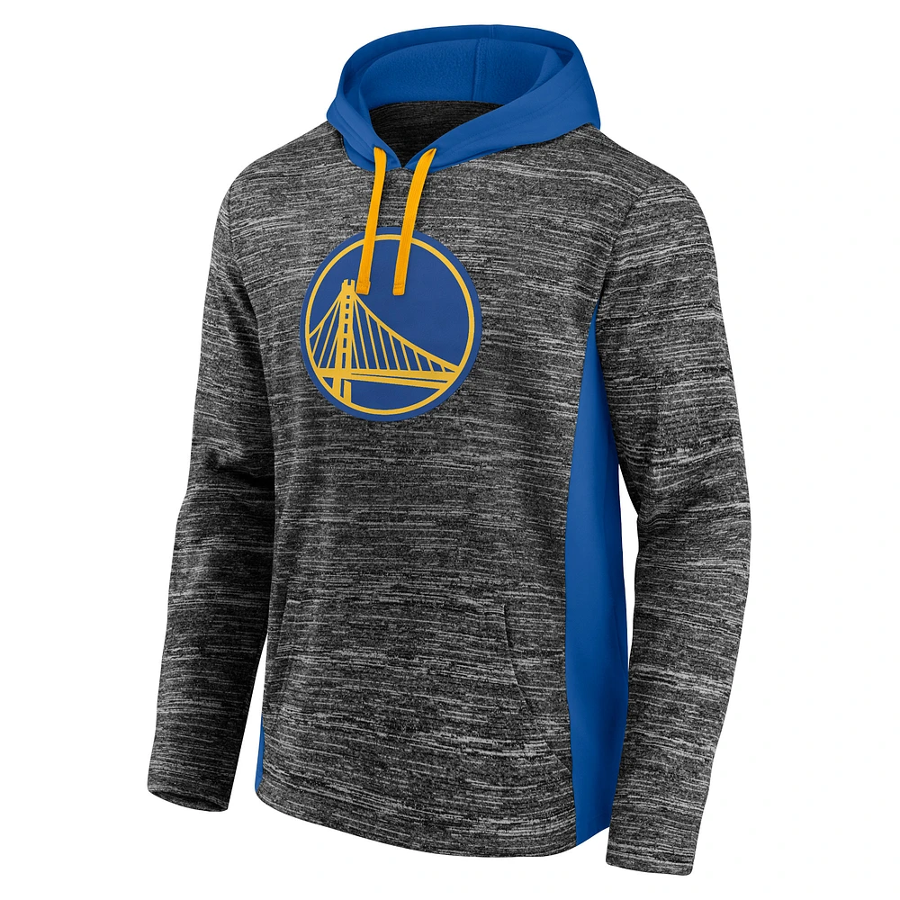 Fanatics Charcoal Golden State Warriors Instant Replay Colorblock pour hommes - Sweat à capuche