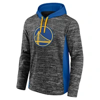 Fanatics Charcoal Golden State Warriors Instant Replay Colorblock pour hommes - Sweat à capuche