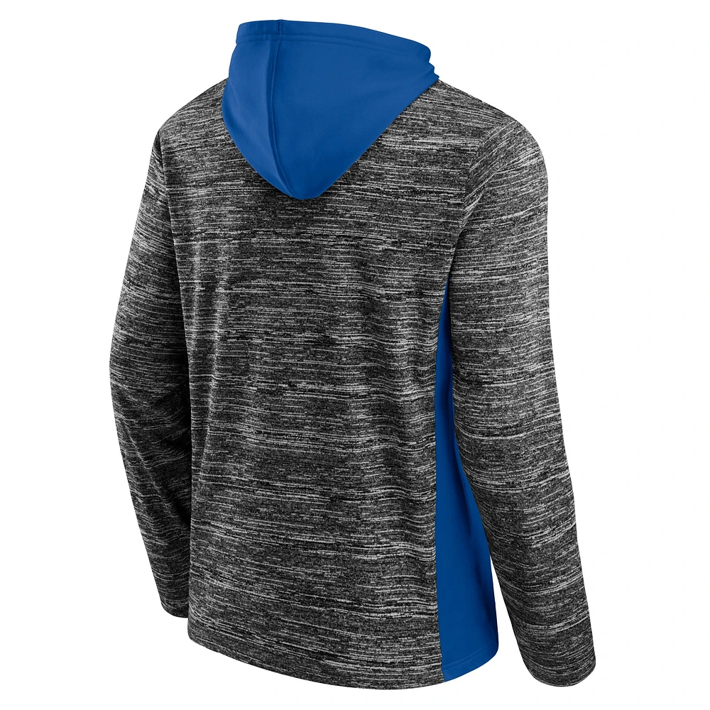 Fanatics Charcoal Golden State Warriors Instant Replay Colorblock pour hommes - Sweat à capuche