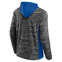 Fanatics Charcoal Golden State Warriors Instant Replay Colorblock pour hommes - Sweat à capuche