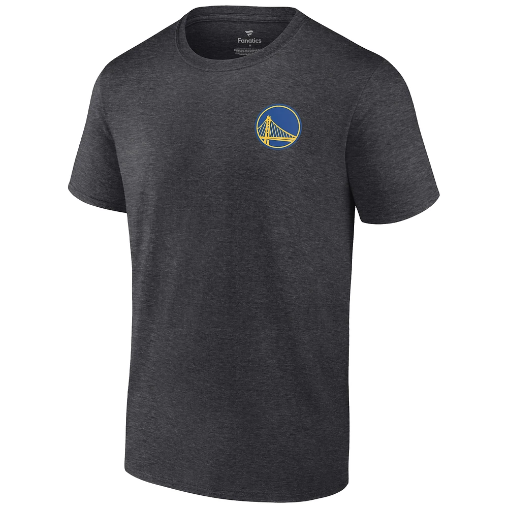 T-shirt Fanatics Heathered Charcoal pour hommes des Golden State Warriors 2022 Champions de la Conférence Ouest Jouez à votre jeu