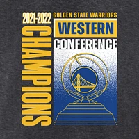 T-shirt Fanatics Heathered Charcoal pour hommes des Golden State Warriors 2022 Champions de la Conférence Ouest Jouez à votre jeu