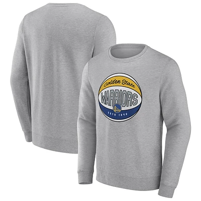 Sweat-shirt à capuche Fanatics gris chiné Golden State Warriors True Classics Vint pour hommes