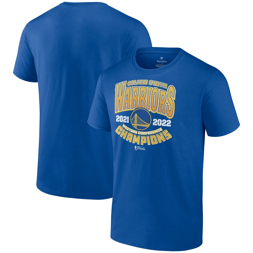 T-shirt Fanatics Royal Golden State Warriors 2022 Western Conference Champions Trap pour hommes