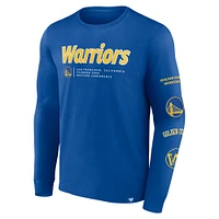 T-shirt à manches longues Fanatics Royal Golden State Warriors Baseline pour hommes