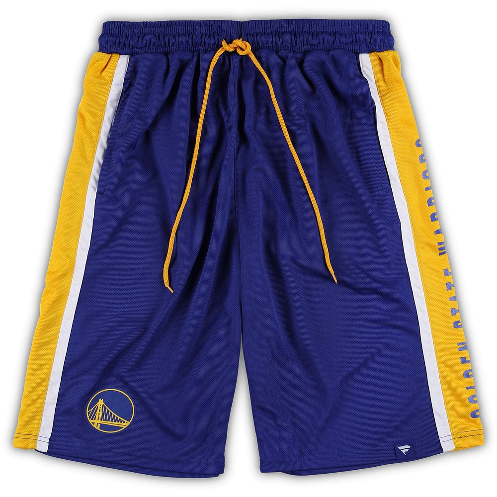 Men's Fanatics Royal Golden State Warriors Big & Tall Referee Iconic Mesh Shorts