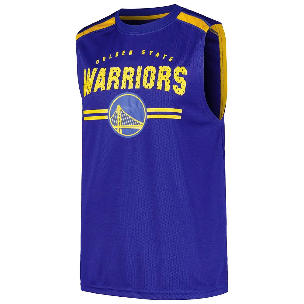 Débardeur musculaire Fanatics Royal Golden State Warriors Birdseye pour hommes