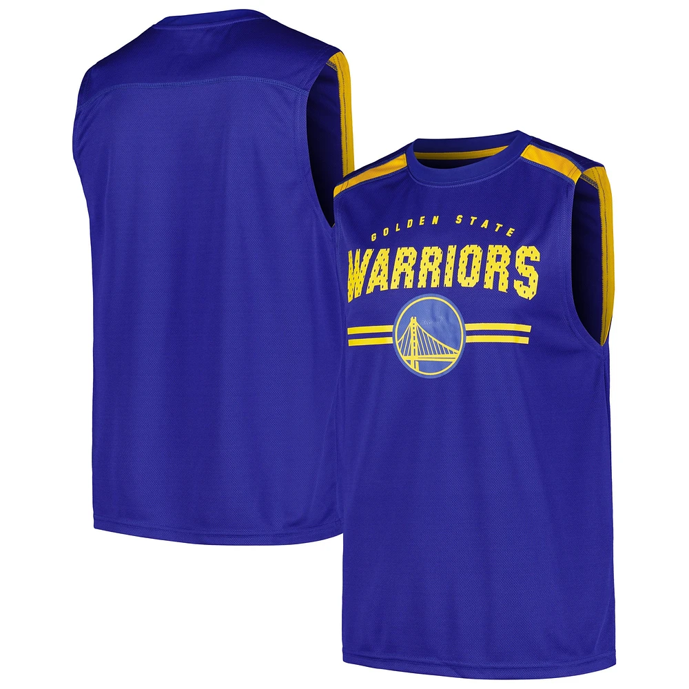 Débardeur musculaire Fanatics Royal Golden State Warriors Birdseye pour hommes