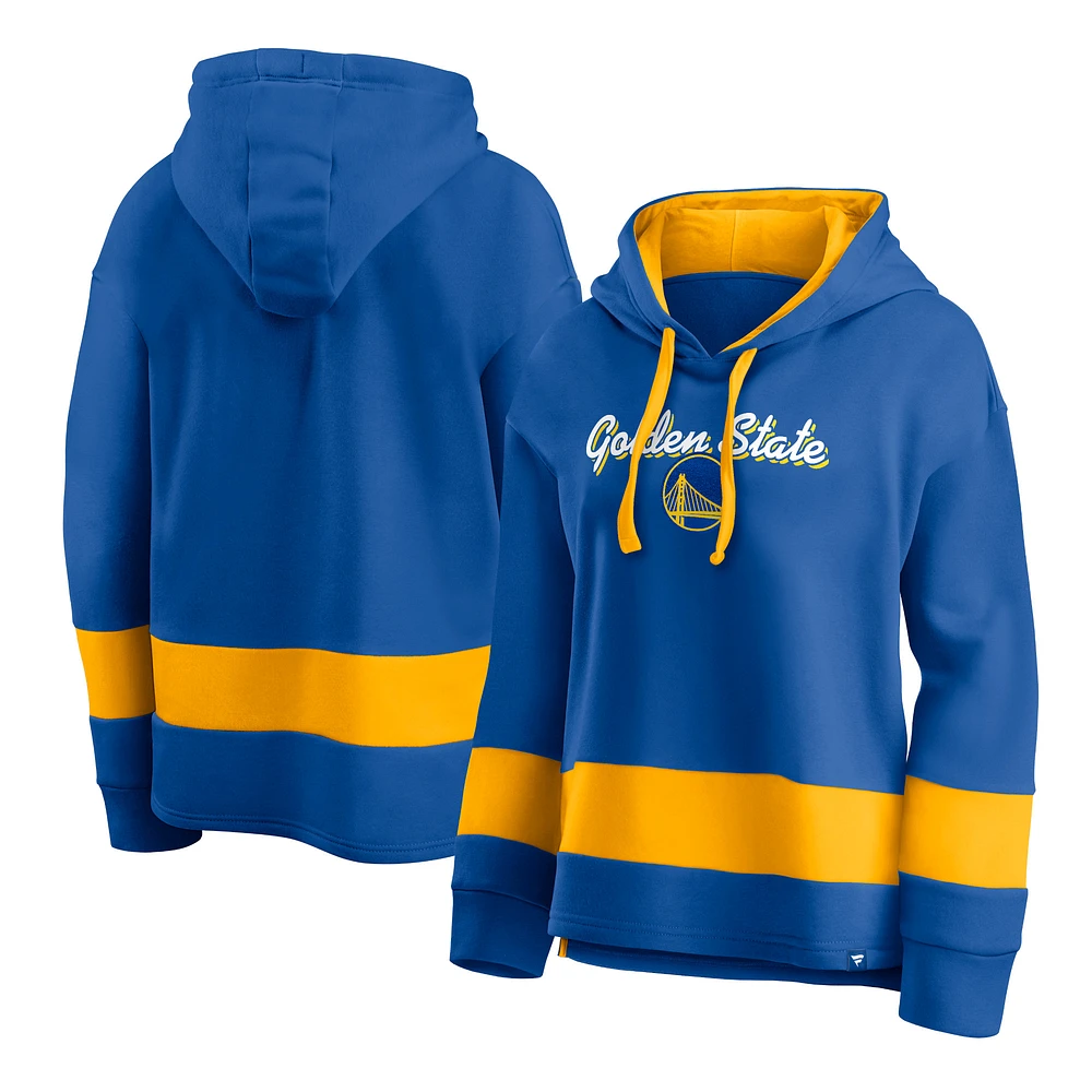 Men's Fanatics Royal Golden State Warriors Block Party Major Play - Pullover Hoodie