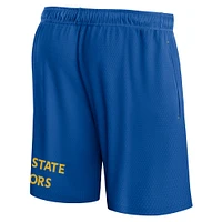 Short en maille à lancer franc Fanatics Royal Golden State Warriors pour hommes