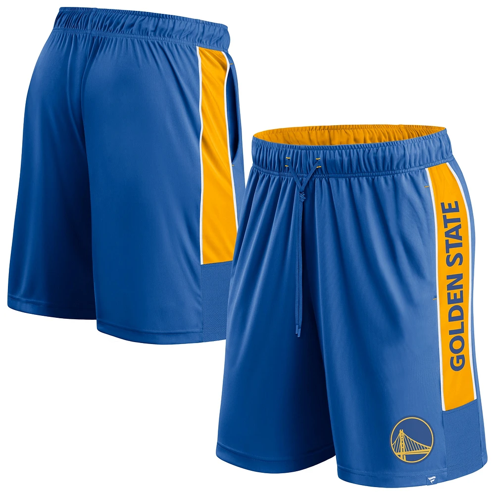 Short de défenseur Fanatics Royal Golden State Warriors Game Winner pour hommes