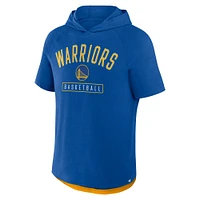 T-shirt à capuche raglan Fanatics Royal Golden State Warriors pour homme