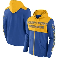 Men's Fanatics  Royal Golden State Warriors Walk Off Fleece Full-Zip - Hoodie