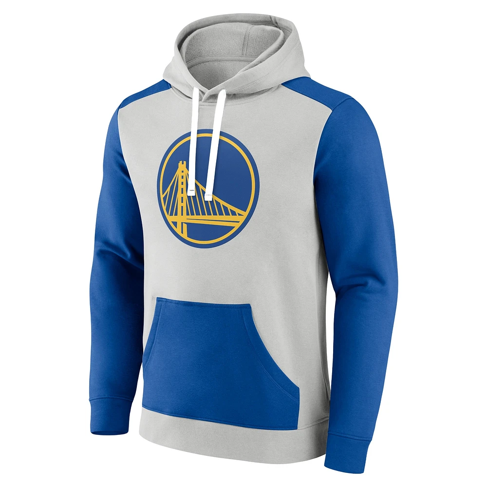 Sweat à capuche Fanatics pour hommes blanc/Royal Golden State Warriors Primary Arctic