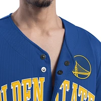 Men's G-III Sports by Carl Banks Royal Golden State Warriors Adaptive Star Player Fashion Baseball Jersey