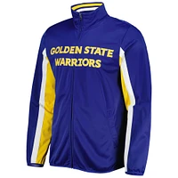 Men's G-III Sports by Carl Banks Royal Golden State Warriors Contender Wordmark Full-Zip Track Jacket