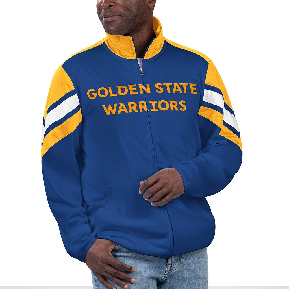 Veste de survêtement entièrement zippée G-III Sports by Carl Banks Royal Golden State Warriors Game Ball pour hommes