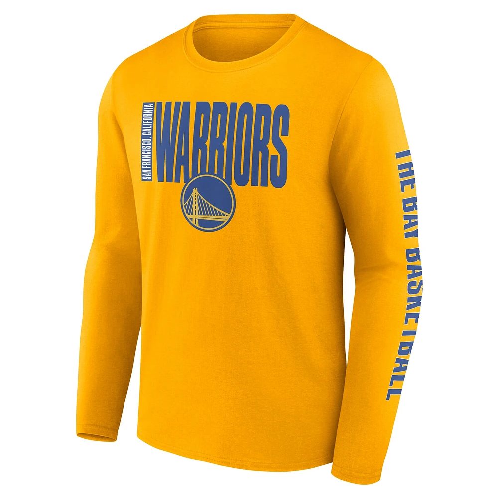 T-shirt à manches longues pour homme Golden State Warriors Vision