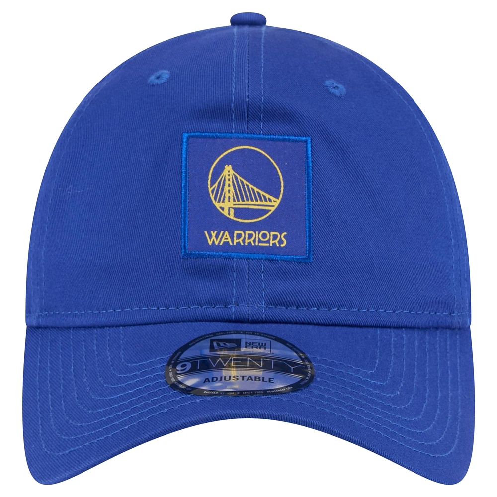 Casquette ajustable 9TWENTY Victory Grove Patch bleu des Golden State Warriors de New Era pour homme