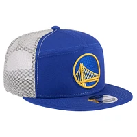 Casquette Snapback 9FIFTY Victory Grove bleue à panneau fendu pour homme des Golden State Warriors de New Era