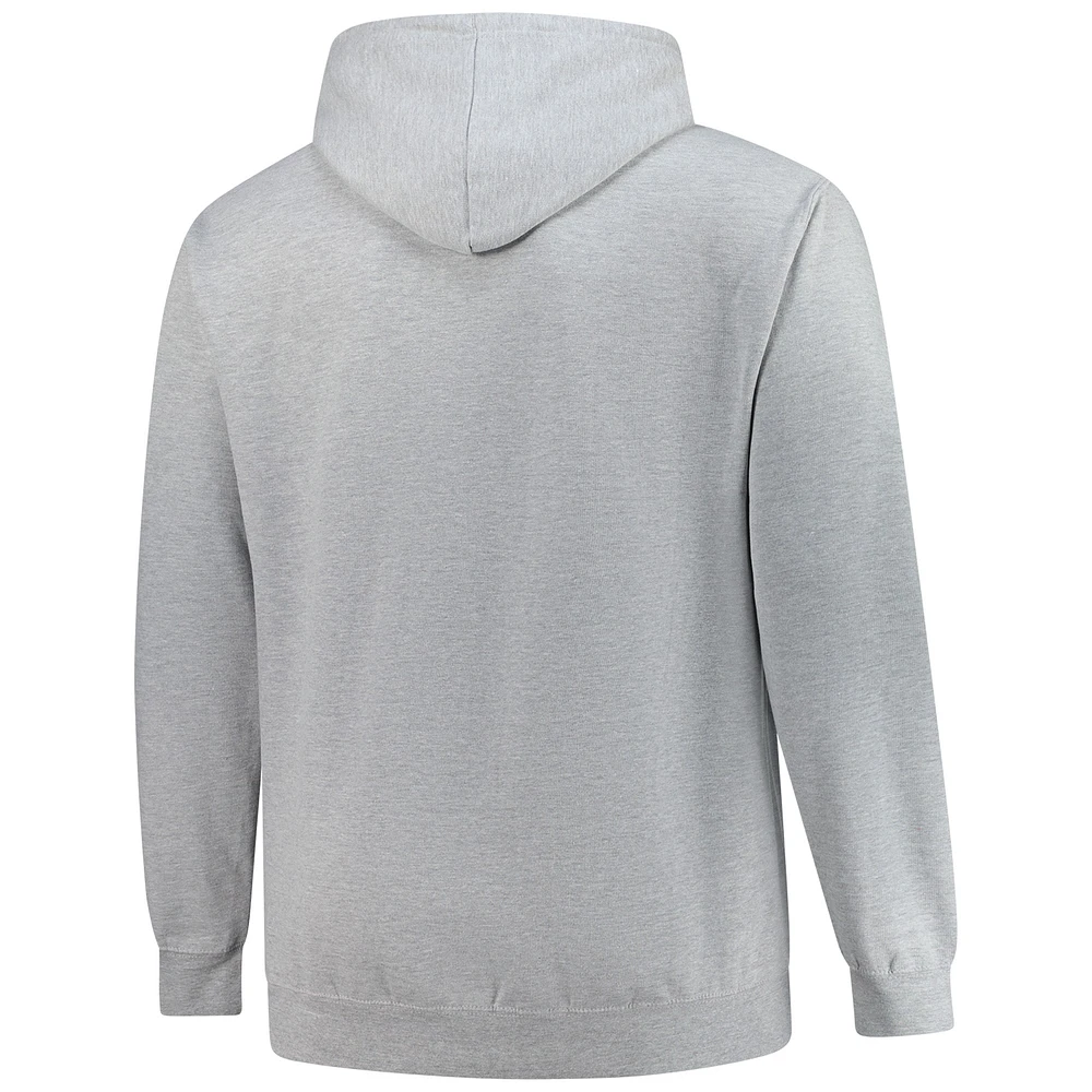 Men's Heathered Gray Golden State Warriors Big & Tall Heart Soul Pullover Hoodie