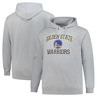 Men's Heathered Gray Golden State Warriors Big & Tall Heart Soul Pullover Hoodie