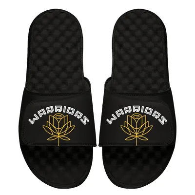 Golden State Warriors ISlide 2022/23 City Edition Logo Rose Split Slide Sandals - Black