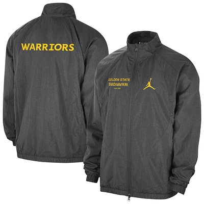 Men's Jordan Brand Gray Golden State Warriors Courtside Statement Edition Jumpman Jam Full-Zip Jacket