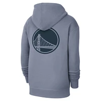 Men's Jordan Brand Gray Golden State Warriors Courtside Statement Edition Pullover Hoodie