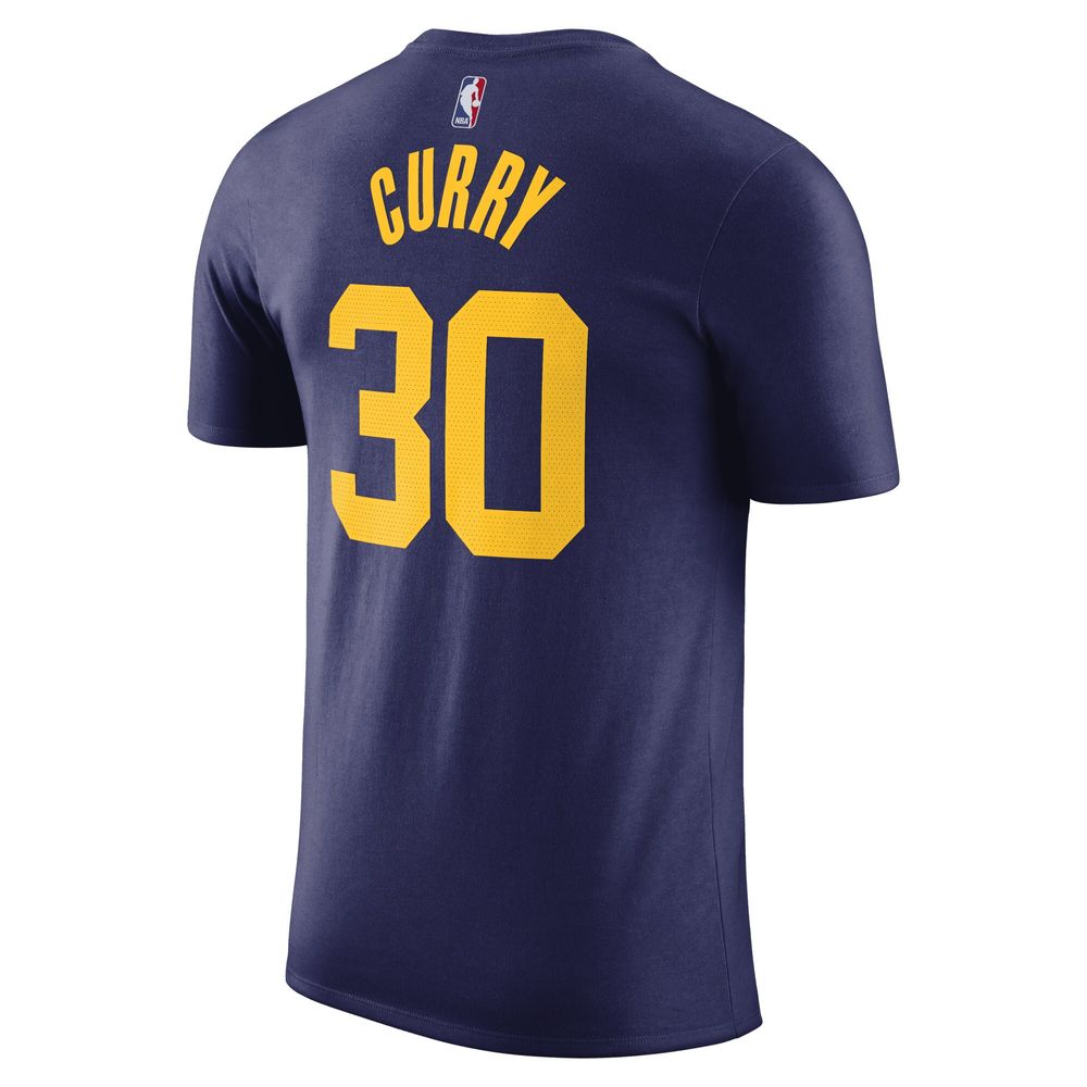 Men's Jordan Brand Stephen Curry Navy Golden State Warriors 2022/23 Statement Edition Name & Number T-Shirt