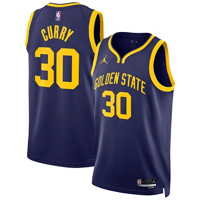 Maillot Jordan Brand Stephen Curry Navy Golden State Warriors Swingman Replica pour Homme - Statement Edition