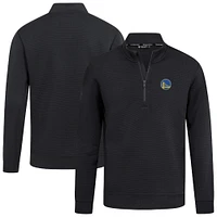 Men's Levelwear  Black Golden State Warriors Accolade Cushion Quarter-Zip Pullover