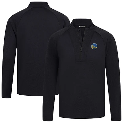 Men's Levelwear Black Golden State Warriors Volley Quarter-Zip Top