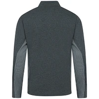 Men's Levelwear Heather Black Golden State Warriors Waffle Insignia 2.0 Quarter-Zip Top