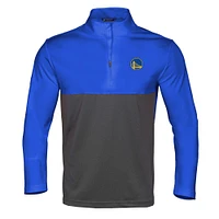 Men's Levelwear Royal/Gray Golden State Warriors Pursue Quarter-Zip Pullover