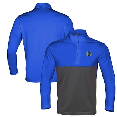 Men's Levelwear Royal/Gray Golden State Warriors Pursue Quarter-Zip Pullover
